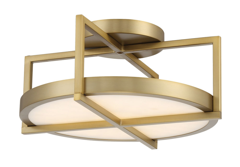 Minka-Lavery 5616-695-L LED Semi Flush Mount, Soft Brass