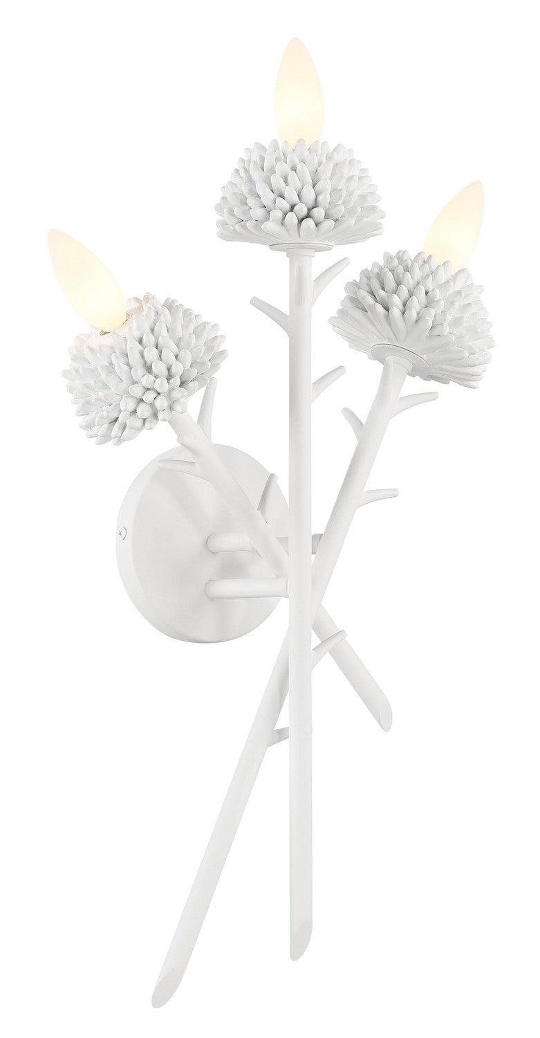 Minka-Lavery 5903-655 Three Light Wall Sconce, Sand White