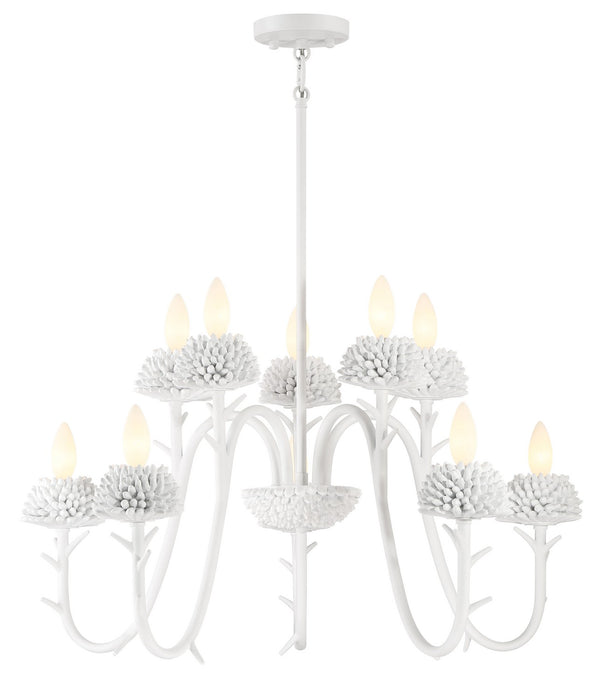 Minka-Lavery 5907-655 Ten Light Chandelier, Sand White