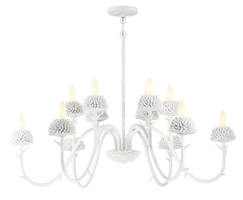 Minka-Lavery 5908-655 12 Light Chandelier, Sand White