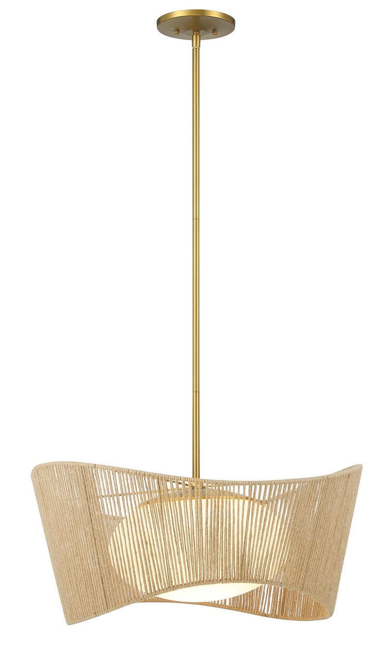 Minka-Lavery 6576-695 One Light Pendant, Soft Brass