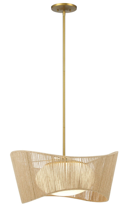 Minka-Lavery 6576-695 One Light Pendant, Soft Brass