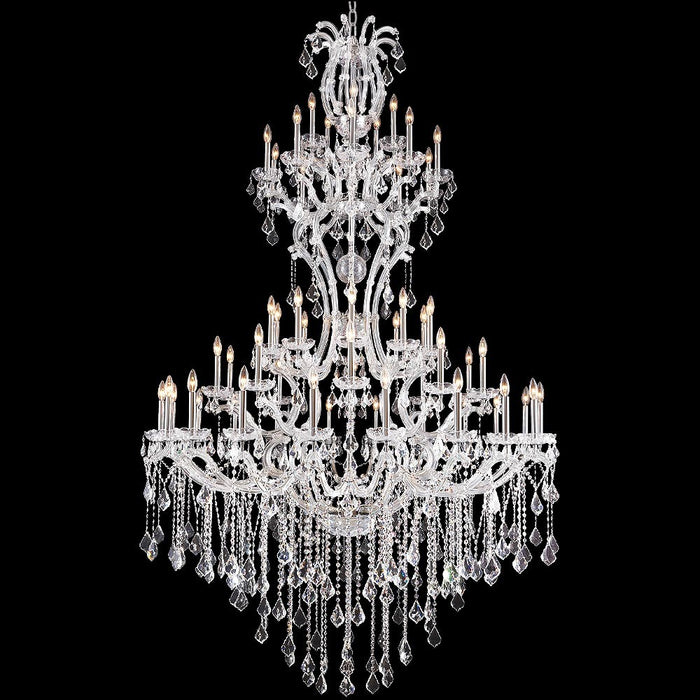 James R. Moder 91765S22 57 Light Chandelier, Silver