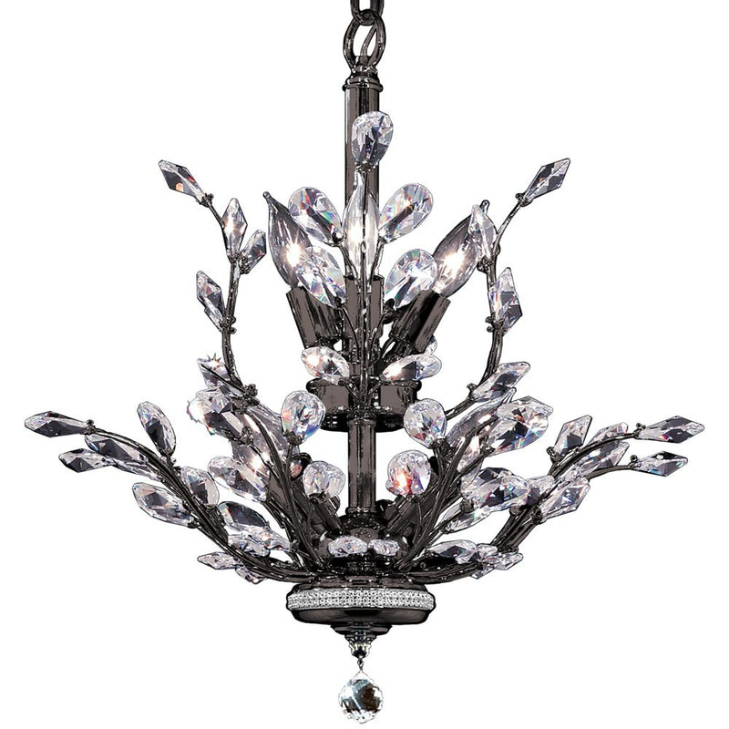 James R. Moder 94456SB22 Eight Light Chandelier, Satin Black