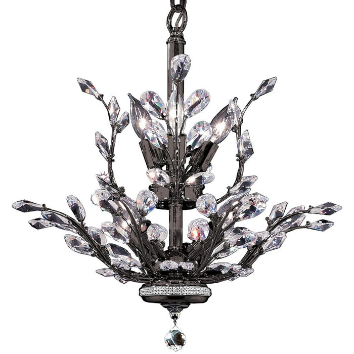 James R. Moder 94456SB22 Eight Light Chandelier, Satin Black