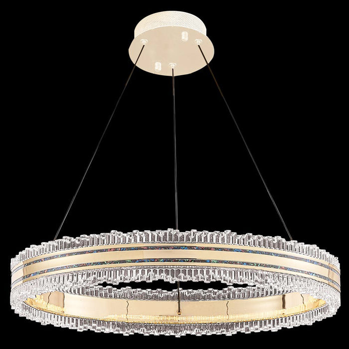 James R. Moder 96916GP22LED LED Chandelier, Rose Gold/Pearl