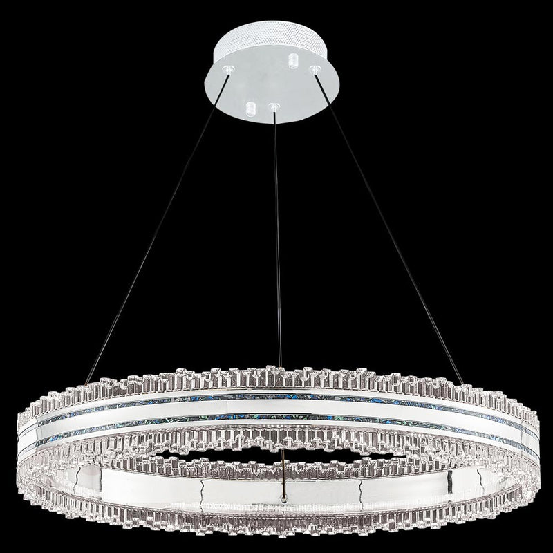 James R. Moder 96916SP22LED LED Chandelier, Silver/Pearl