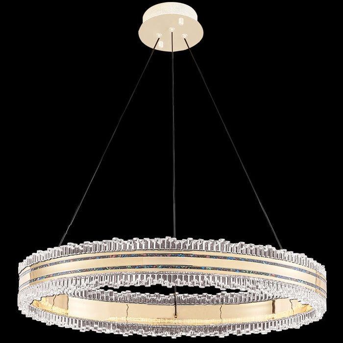 James R. Moder 96924GP22LED LED Chandelier, Rose Gold/Pearl