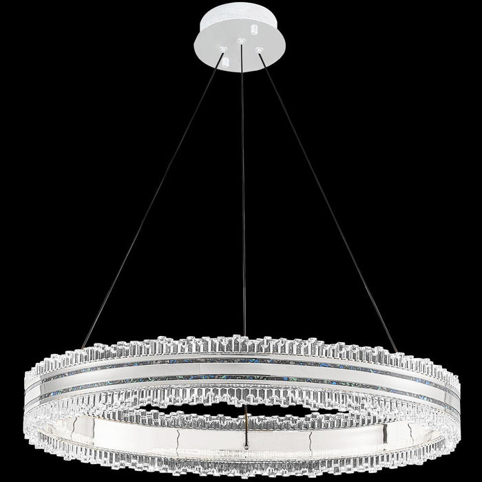 James R. Moder 96924SP22LED LED Chandelier, Silver/Pearl