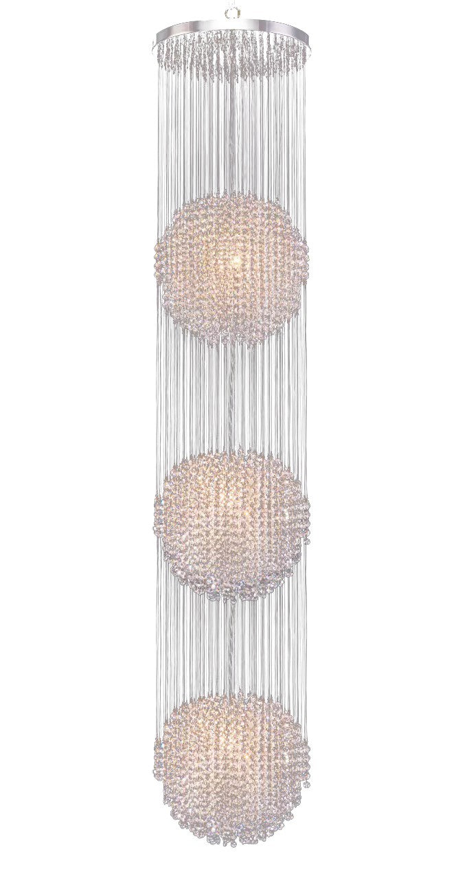 James R. Moder 96963S22 18 Light Chandelier, Silver