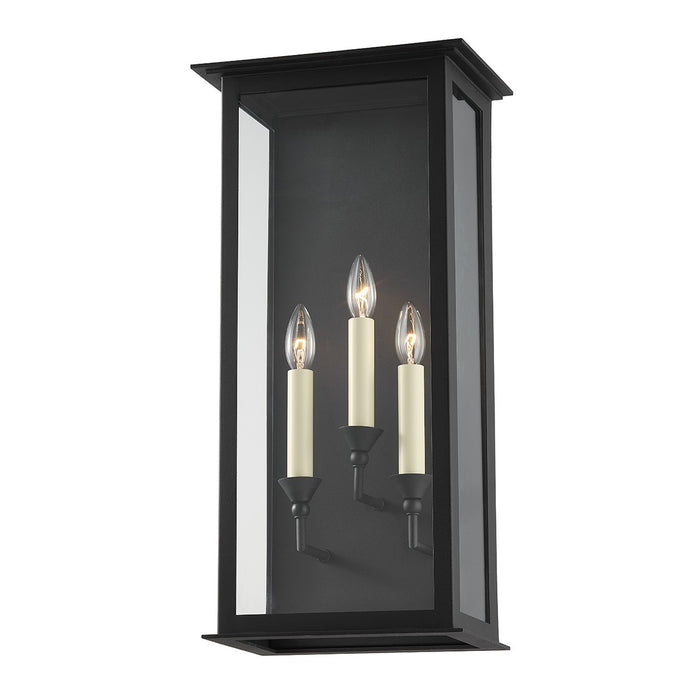 Troy Lighting B6993-TBK Three Light Outdoor Wall Sconce, Textured Black