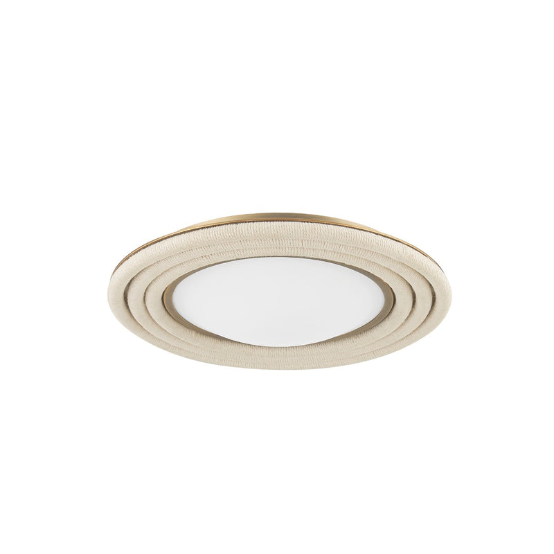 Troy Lighting C8910-PBR LED Flush Mount, Patina Brass