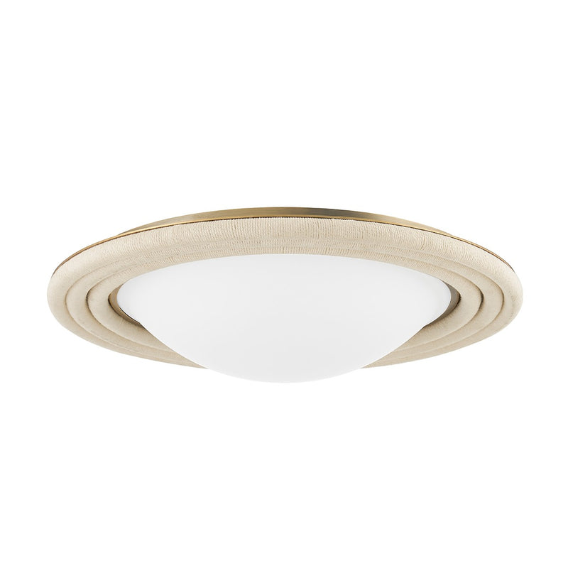 Troy Lighting C8916-PBR LED Flush Mount, Patina Brass