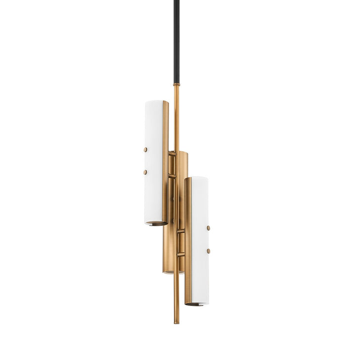 Troy Lighting F3208-PBR/SBK LED Pendant, Patina Brass