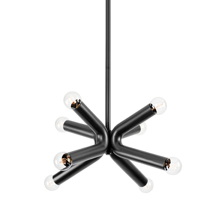 Troy Lighting F6134-SBK Eight Light Chandelier, Soft Black