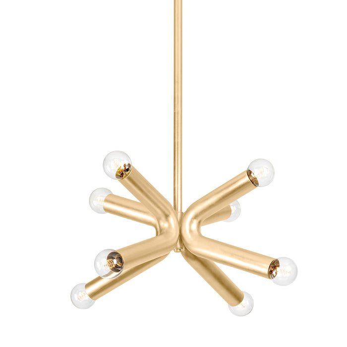 Troy Lighting F6134-VGL Eight Light Chandelier, Vintage Gold Leaf
