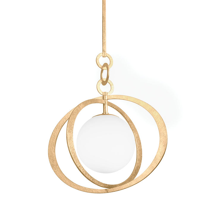 Troy Lighting F7922-VGL One Light Pendant, Vintage Gold Leaf