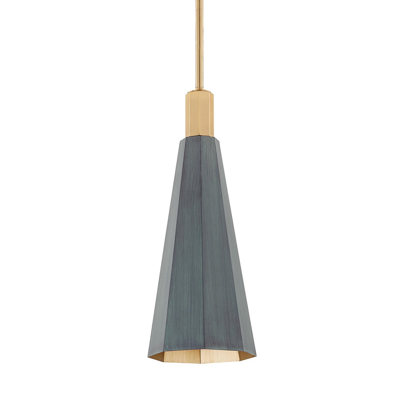 Troy Lighting F8308-PBR/VER One Light Pendant, Patina Brass