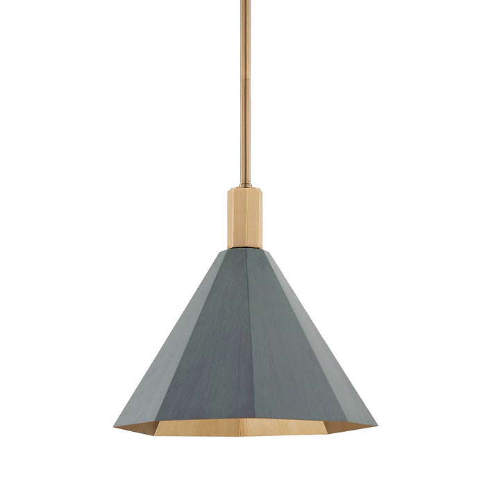 Troy Lighting F8315-PBR/VER One Light Pendant, Patina Brass