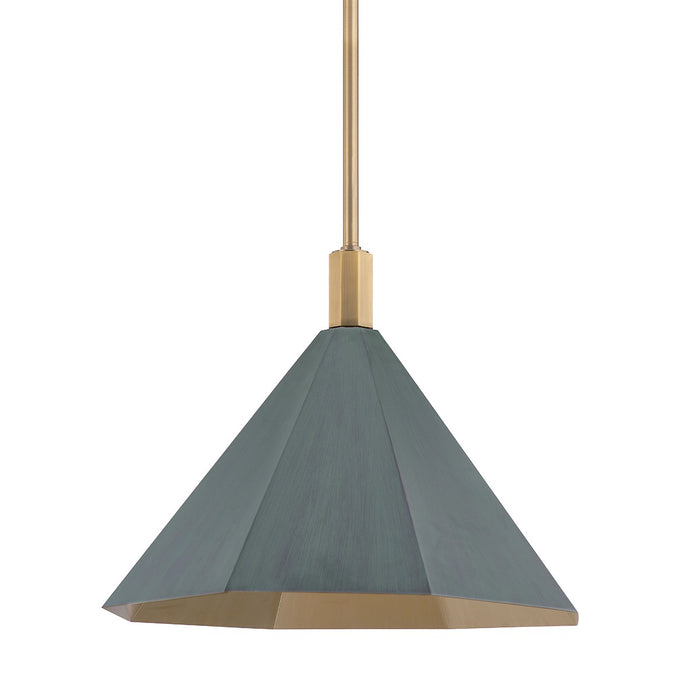 Troy Lighting F8322-PBR/VER One Light Pendant, Patina Brass