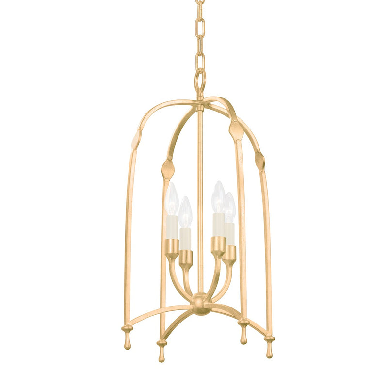 Troy Lighting F8815-VGL Four Light Lantern, Vintage Gold Leaf