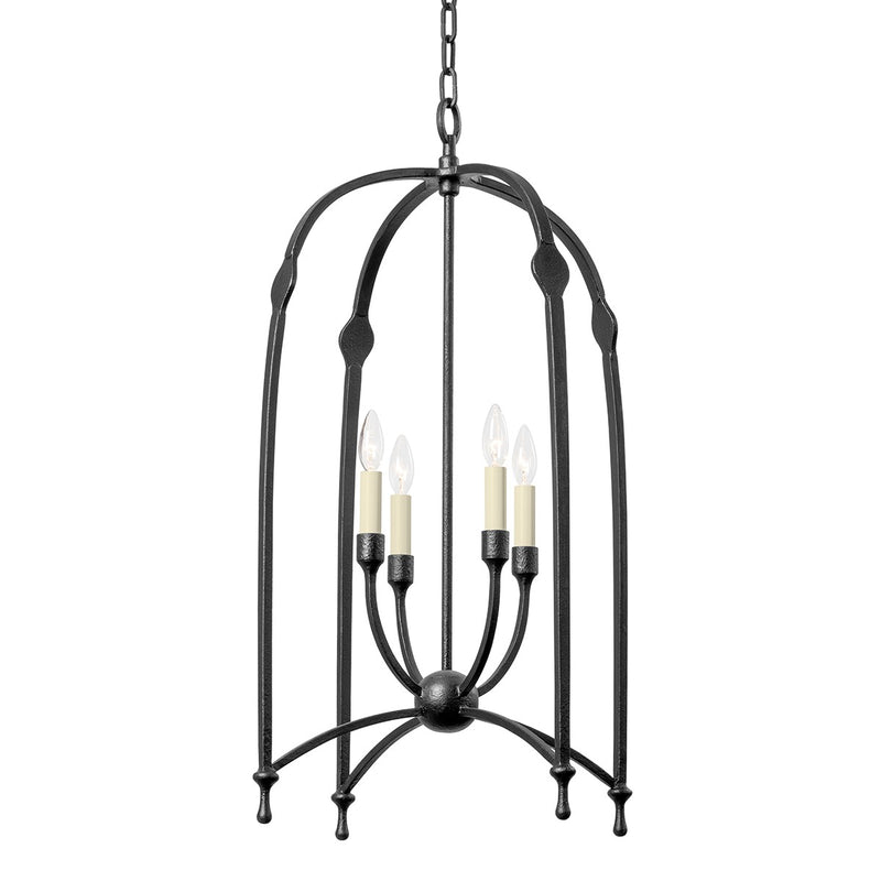 Troy Lighting F8821-BI Four Light Lantern, Black Iron
