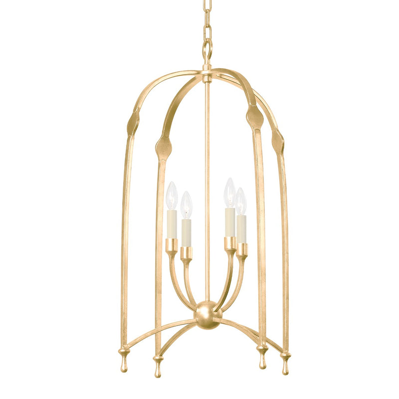 Troy Lighting F8821-VGL Four Light Lantern, Vintage Gold Leaf