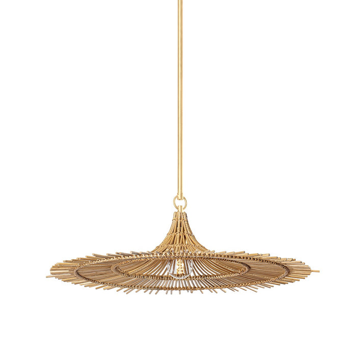 Troy Lighting F8831-VGL One Light Pendant, Vintage Gold Leaf