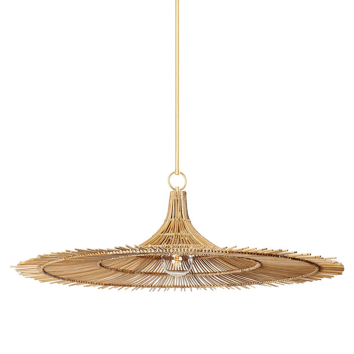 Troy Lighting F8850-VGL One Light Pendant, Vintage Gold Leaf