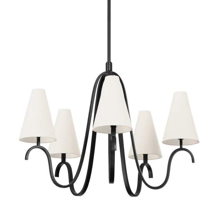 Troy Lighting F9341-FOR Five Light Chandelier, Forged Iron