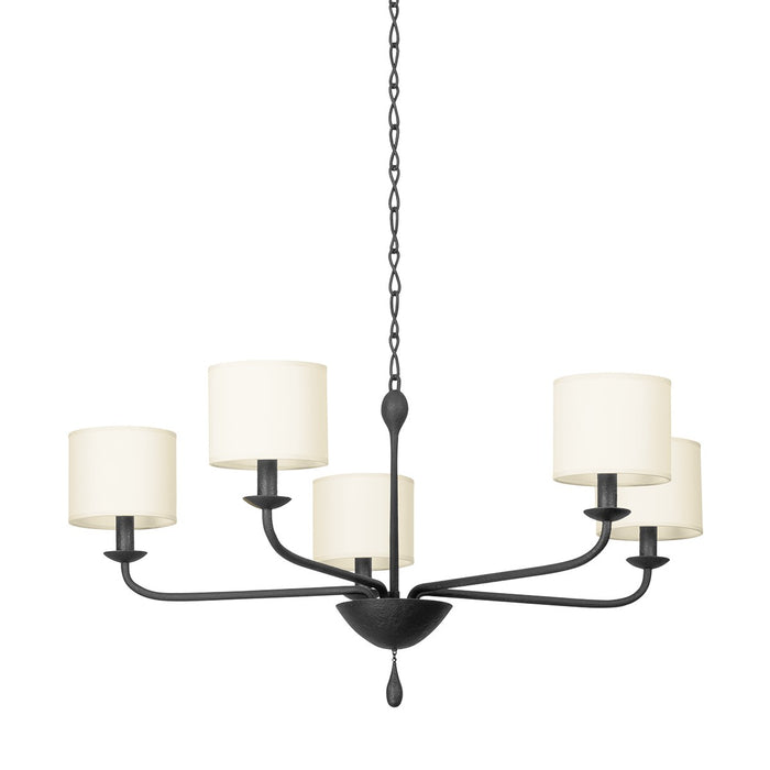 Troy Lighting F9737-BI Five Light Chandelier, Black Iron