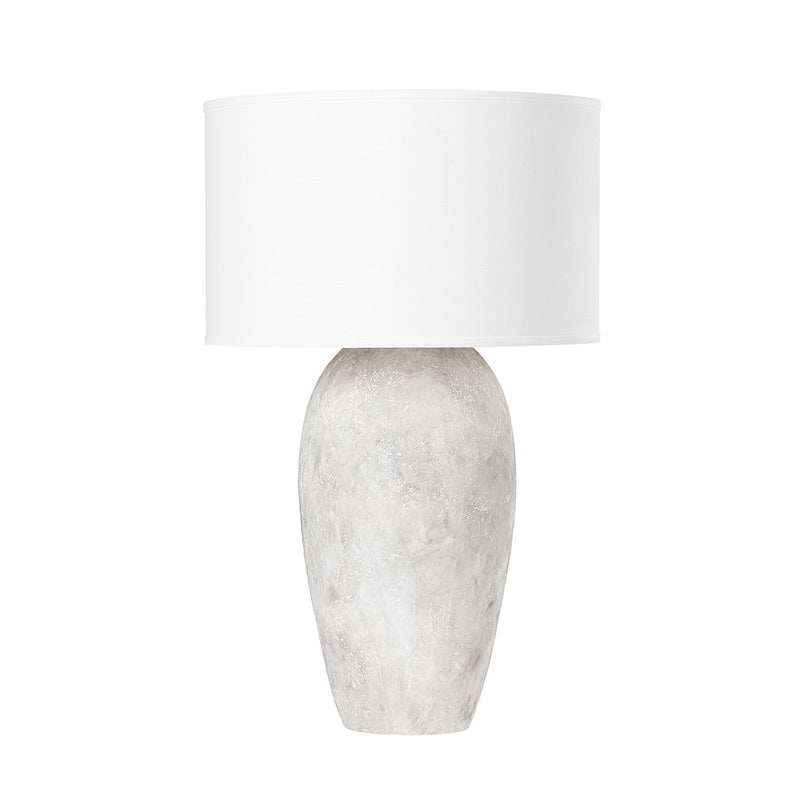 Troy Lighting PTL1020-CWG One Light Table Lamp, Ceramic Weathered Grey