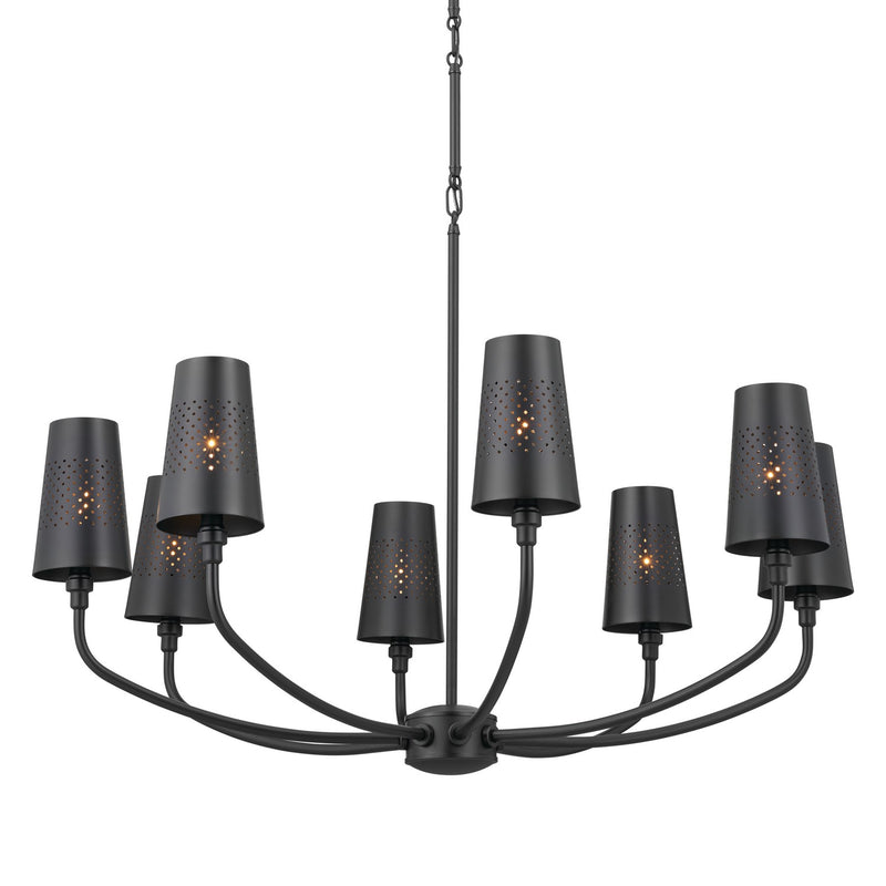 Kichler 52509BK Eight Light Chandelier, Black
