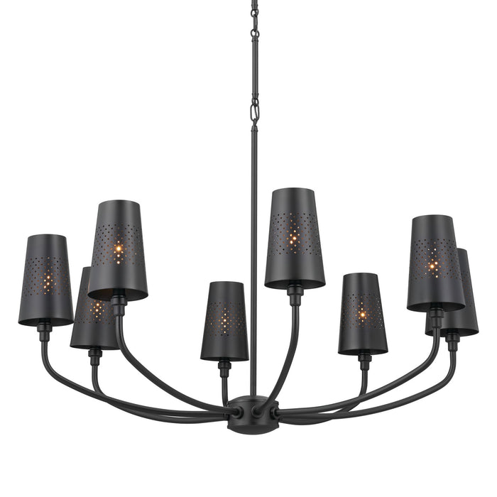 Kichler 52509BK Eight Light Chandelier, Black