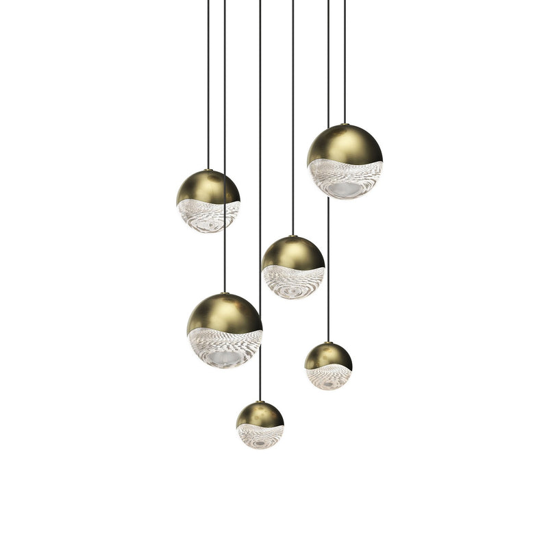 Sonneman 2915.14-AST LED Pendant, Brass