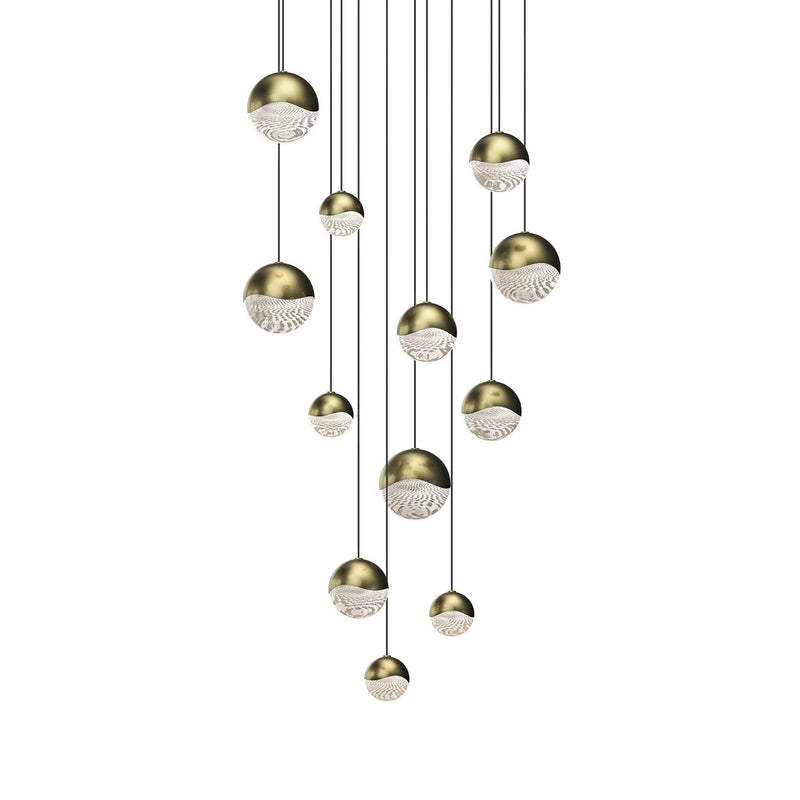 Sonneman 2917.14-AST LED Pendant, Brass