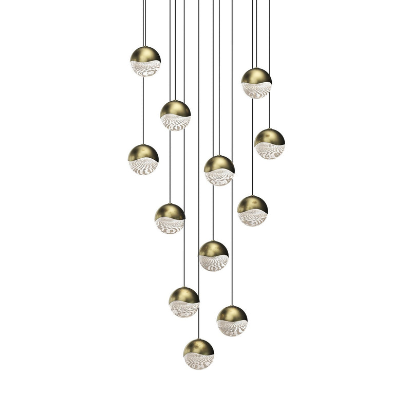 Sonneman 2917.14-MED LED Pendant, Brass
