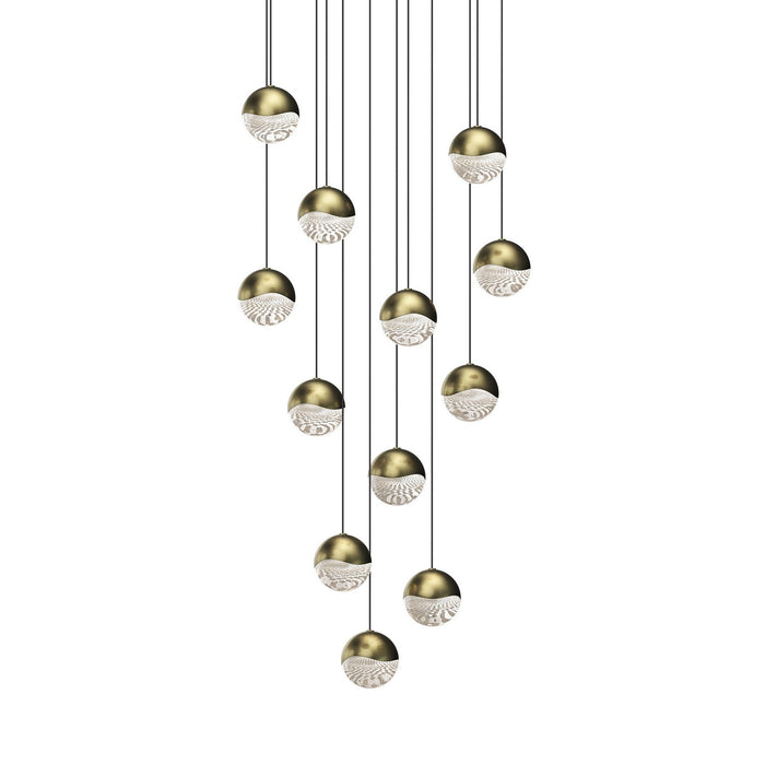 Sonneman 2917.14-MED LED Pendant, Brass