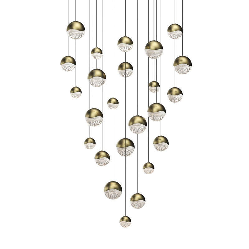 Sonneman 2918.14-AST LED Pendant, Brass