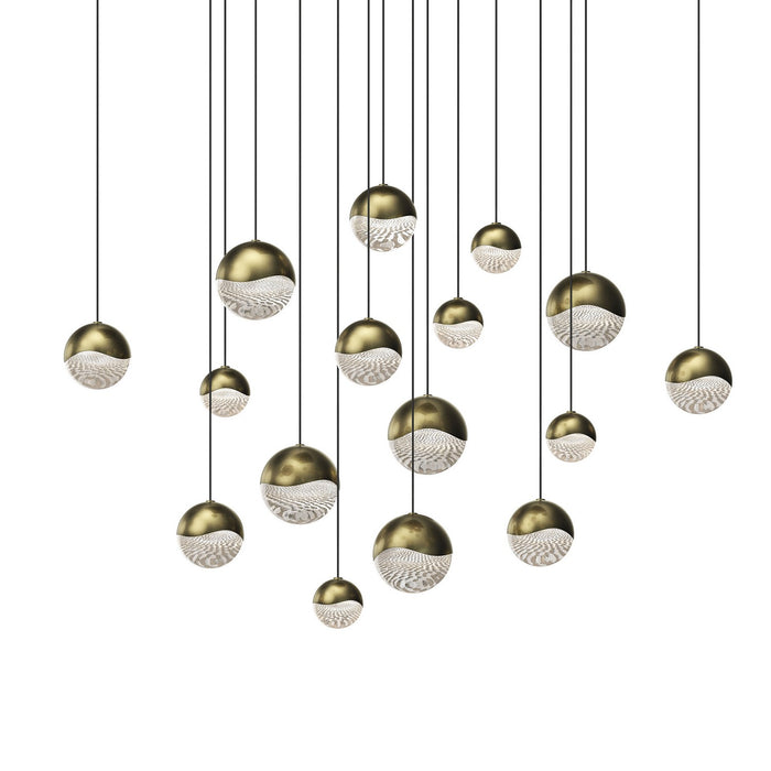 Sonneman 2923.14-AST LED Pendant, Brass