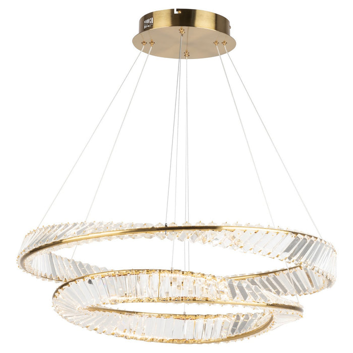 Artcraft AC6723BB LED Chandelier, Brushed Brass