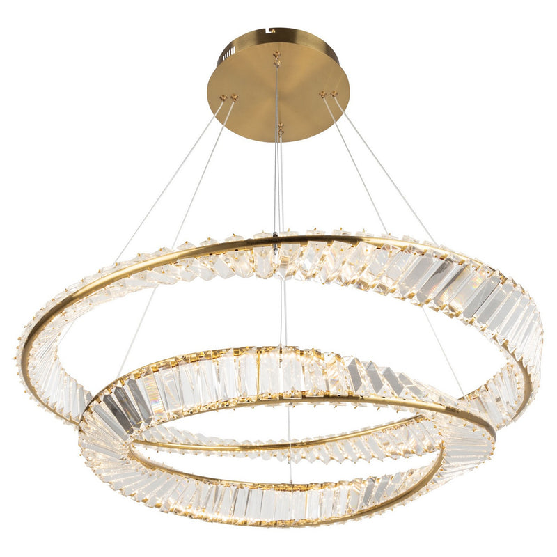 Artcraft AC6723BB LED Chandelier, Brushed Brass