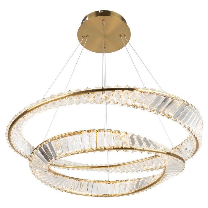 Artcraft AC6723BB LED Chandelier, Brushed Brass