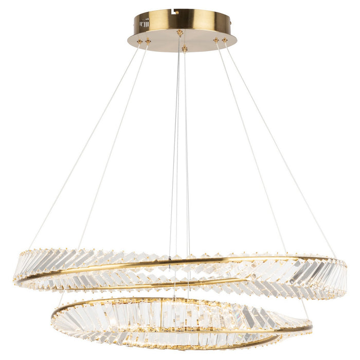 Artcraft AC6723BB LED Chandelier, Brushed Brass