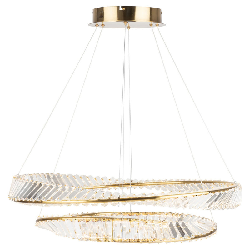 Artcraft AC6723BB LED Chandelier, Brushed Brass