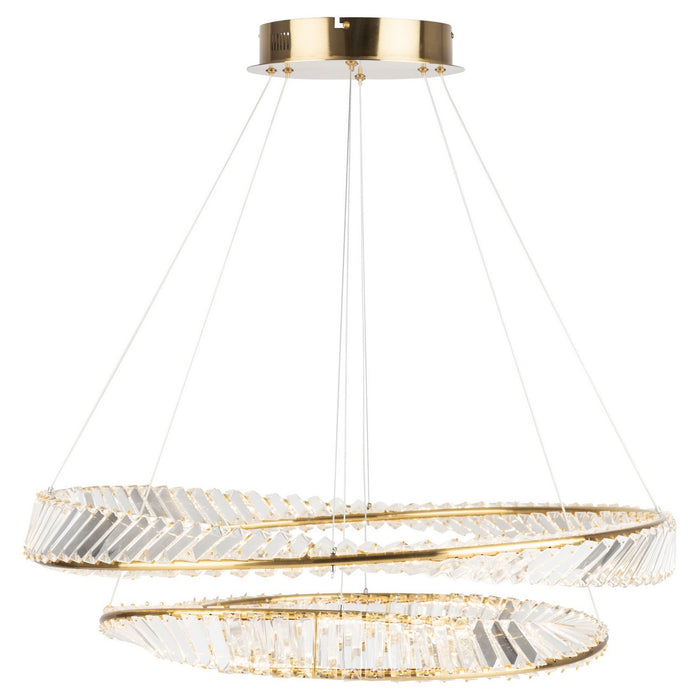 Artcraft AC6723BB LED Chandelier, Brushed Brass