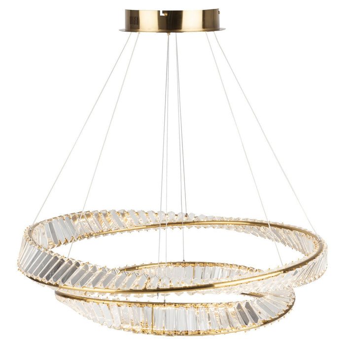 Artcraft AC6723BB LED Chandelier, Brushed Brass