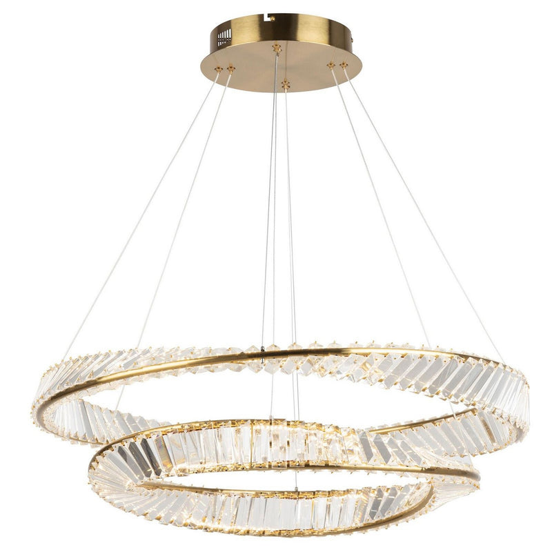 Artcraft AC6723BB LED Chandelier, Brushed Brass