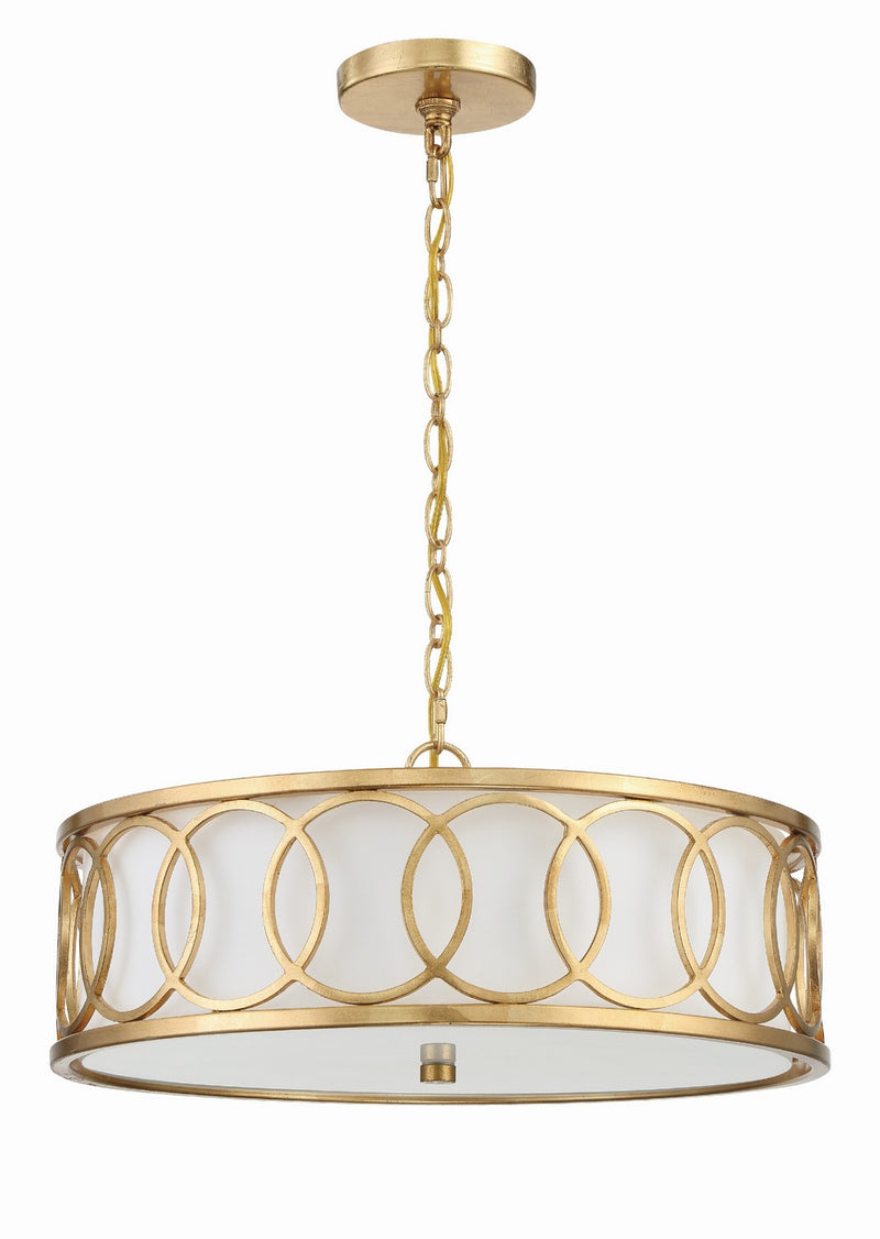 Crystorama 287-GA Six Light Chandelier, Antique Gold