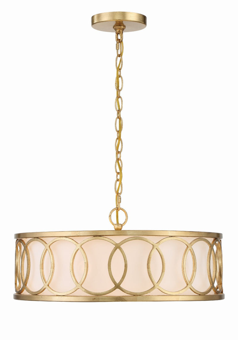 Crystorama 287-GA Six Light Chandelier, Antique Gold